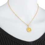 K24 純金 コインペンダント ユニコーン エリザベス 1/20oz シンプルフレーム