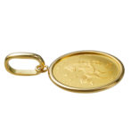 K24 純金 コインペンダント ユニコーン エリザベス 1/20oz シンプルフレーム