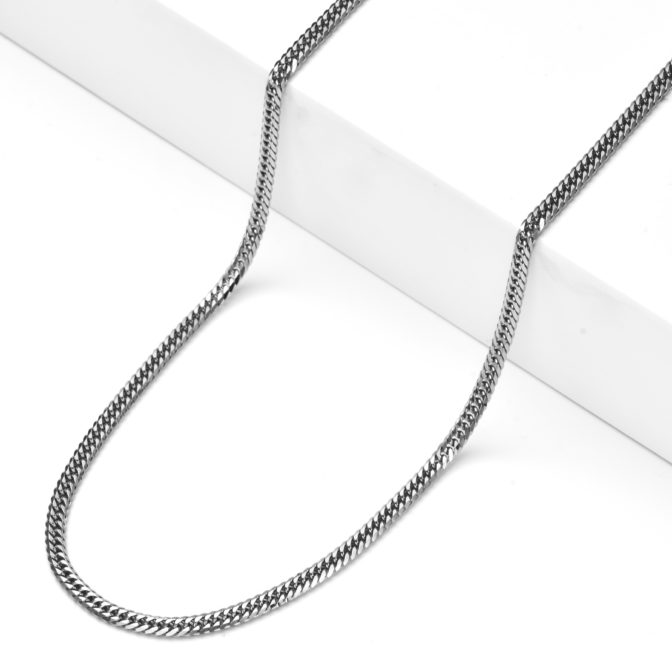 Pt850 プラチナ 喜平ネックレス 6面ダブル 12g 50cm