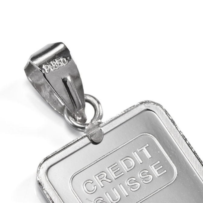 Pt999 純プラチナ ペンダントトップ リバティ インゴット 2g シンプルフレーム