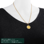 K24 純金 コインペンダント トップ 獅子 キングビースト デザインフレーム No.13