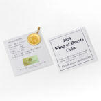 K24 純金 コインペンダント キングビースト 獅子 1/10oz シンプルフレーム