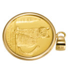 K24 純金 コインペンダント キャット ブリティッシュショートヘアー 1/25oz シンプルフレーム
