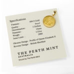 K24 純金 コインペンダント キャット ブリティッシュショートヘアー 1/25oz シンプルフレーム