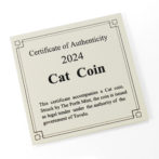 K24 純金 コインペンダント キャット ブリティッシュショートヘアー 1/25oz シンプルフレーム