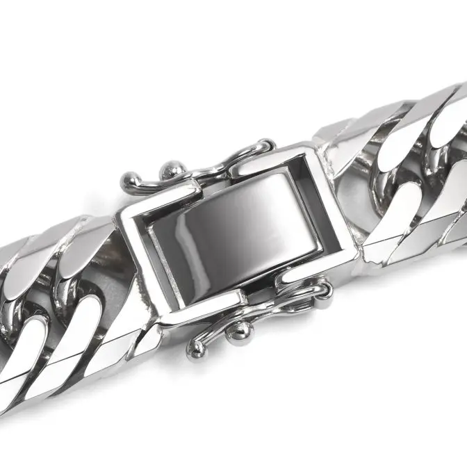 Pt850 プラチナ850 喜平ブレスレット 8面トリプル 100g 21cm