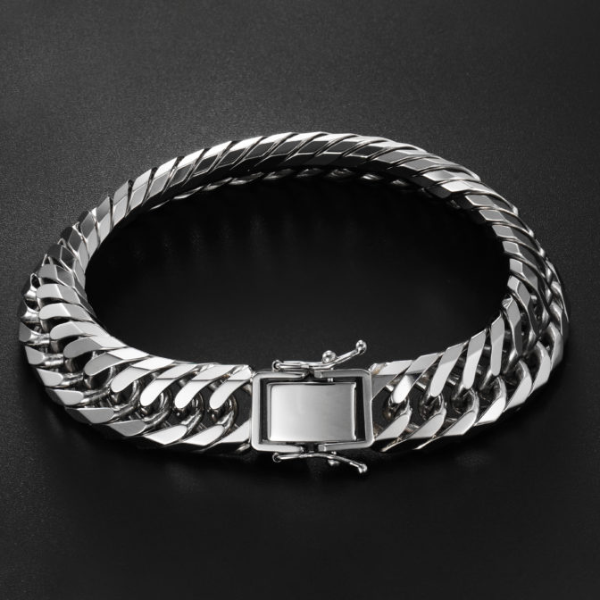 Pt850 プラチナ850 喜平ブレスレット 8面トリプル 100g 21cm