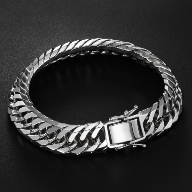 Pt850 プラチナ850 喜平ブレスレット 8面トリプル 100g 21cm