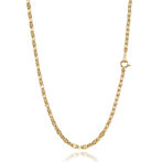 K18 18金 フラット マリーナ ネックレス 3.3mm幅