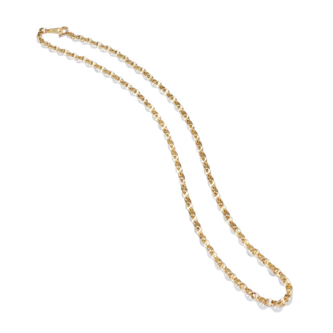 K18 18金 フラット マリーナ ネックレス 3.3mm幅