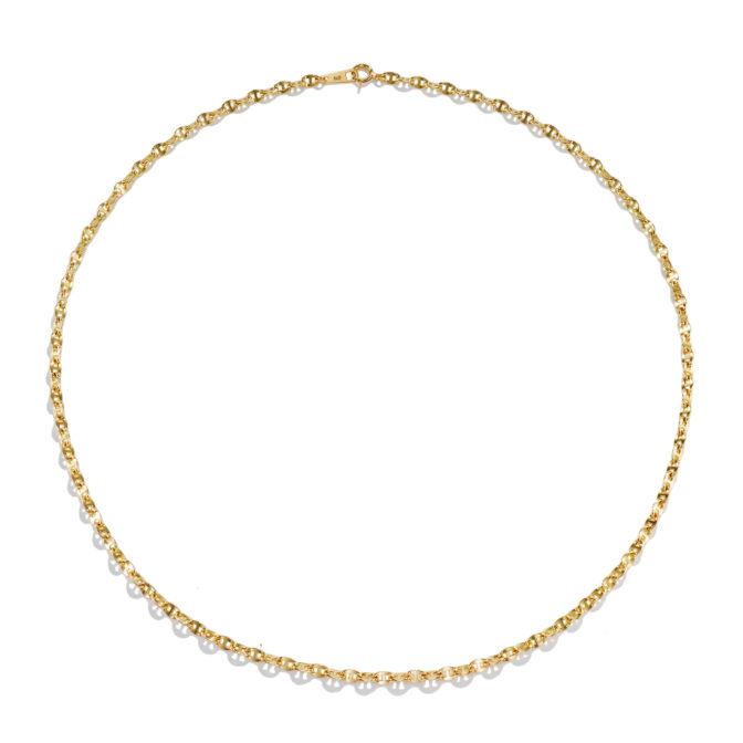 K18 18金 フラット マリーナ ネックレス 3.3mm幅