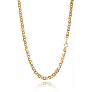 K18 18金 O リンク チェーン ネックレス 4mm幅 50cm