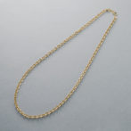 K18 18金 Oリンクチェーンネックレス 4mm幅