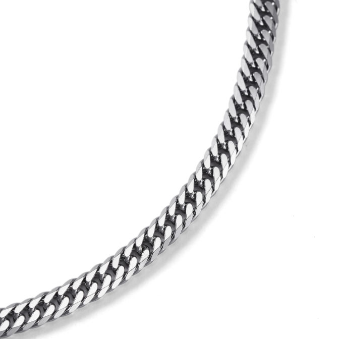 Pt850 プラチナ850 喜平ネックレス 6面ダブル 10g 47cm 2.5mm幅 中折れ