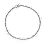 Pt850 プラチナ 喜平アンクレット 6面ダブル 5.7g 24cm 2.5mm幅