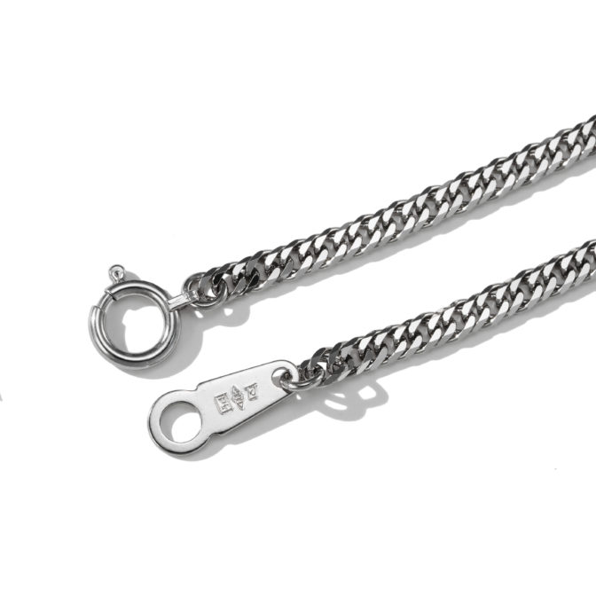 Pt999 純プラチナ 6面ダブル 3.6g 17cm 2.4mm幅