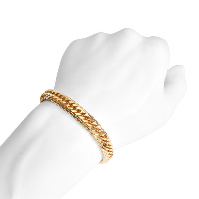 K18 18金 喜平ブレスレット 14面トリプル Mカット 45g 18cm