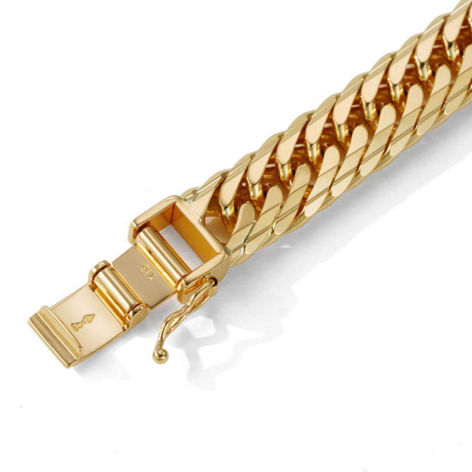 K18 18金 喜平ブレスレット 14面トリプル Mカット 48g 19cm