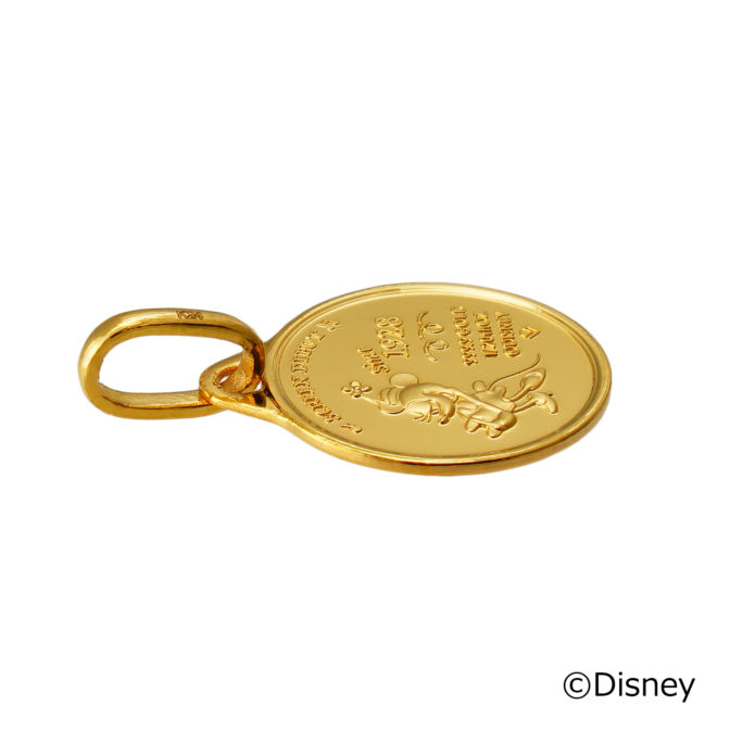 K24 純金 ディズニー メダル ペンダント 1/20oz 蒸気船ウィリー
