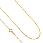 K24 純金 スクリューネックレス 1.28mm幅 40cm