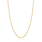 K24 純金 スクリューネックレス 1.28mm幅 40cm