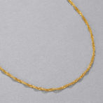 K24 純金 スクリューネックレス 1.28mm幅 40cm