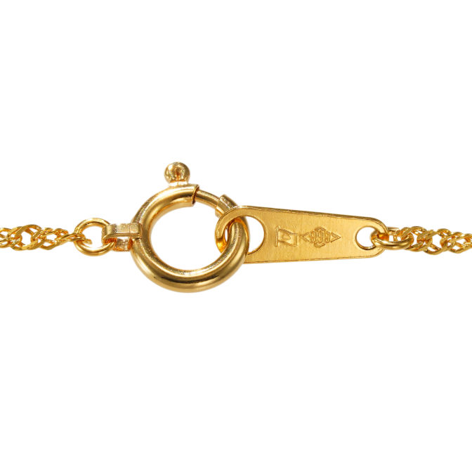 K24 純金 スクリューネックレス 1.28mm幅 40cm