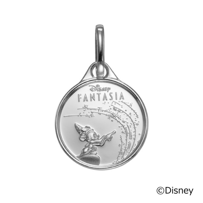 Pt999 純金 ディズニー メダル ペンダント 1/20oz ミッキーマウス ファンタジア