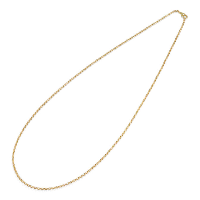 K18 18金 カット ロロチェーン ネックレス 2mm幅