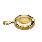 K24 純金 コインペンダント プードル チャールズ 1/30oz カットガラス ゴールド