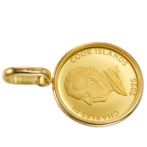 K24 純金 コインペンダント キングビースト 獅子 1/20oz シンプルフレーム