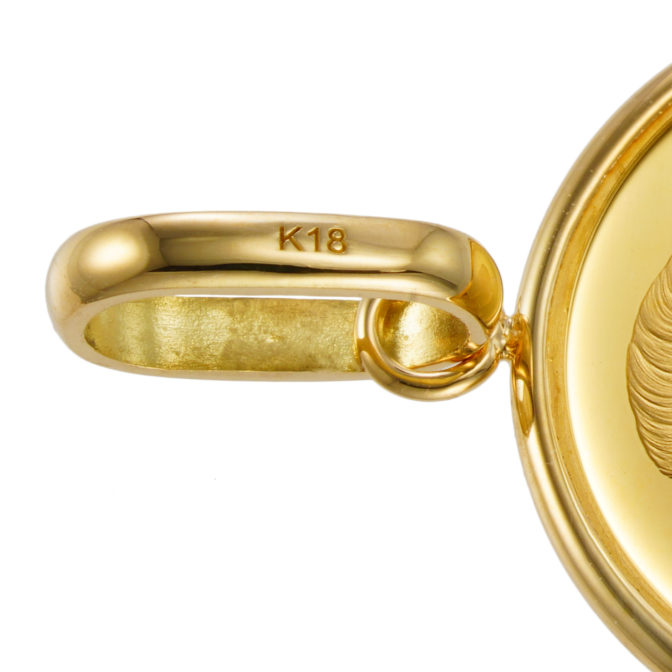 K24 純金 コインペンダント キングビースト 獅子 1/20oz シンプルフレーム