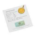 K24 純金 コインペンダント キングビースト 獅子 1/20oz シンプルフレーム