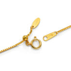 K24 純金 ベネチアン チェーンネックレス 0.8mm幅 45cm フリーアジャスター