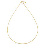 K24 純金 ベネチアン チェーンネックレス 0.8mm幅 45cm フリーアジャスター