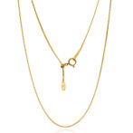 K24 純金 ベネチアン チェーンネックレス 0.8mm幅 45cm フリーアジャスター