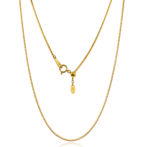 K24 純金 ベネチアン チェーンネックレス 1.0mm幅 45cm フリーアジャスター