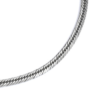 Pt850 プラチナ850 喜平ネックレス 8面トリプル フラットカット 22g 45cm 3.7mm幅 中折れ