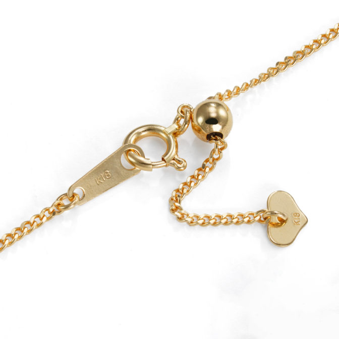 K18 ゴールド 18金 喜平ネックレス 2面シングル 3g 50cm 1.2mm幅 フリーアジャスター