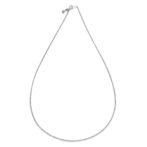 Pt850 プラチナ 喜平ネックレス 2面シングル 5g 50cm 1.48mm幅 フリーアジャスター