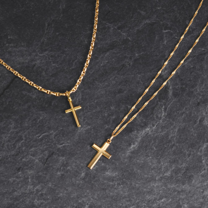 K18 18金 ゴールド リトル クロスペンダント トップ
