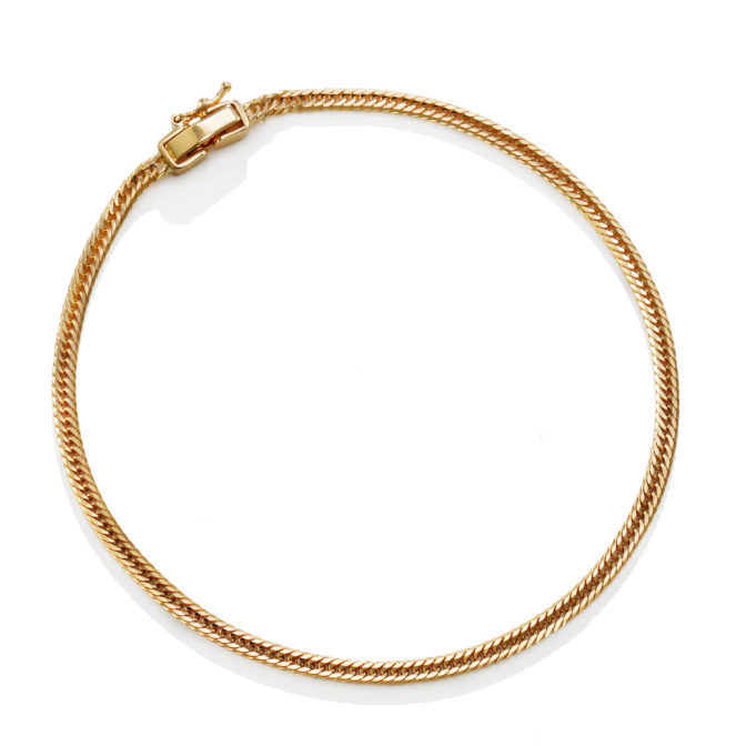 K18 18金 喜平ブレスレット 12面トリプル 3g 18cm 2.2mm幅 中折れ