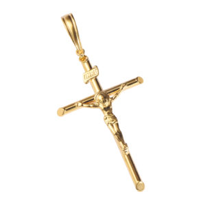 18 18金 ゴールド キリスト クロス ペンダント トップ No.1 Lサイズ