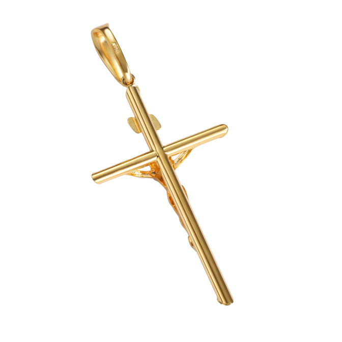 K18 18金 キリスト クロス ペンダント Lサイズ No.01
