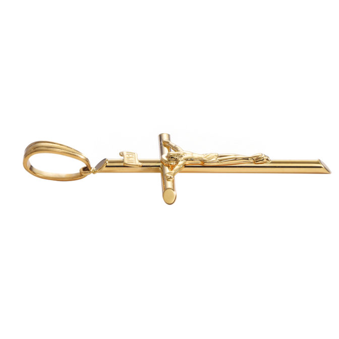 K18 18金 キリスト クロス ペンダント Lサイズ No.01