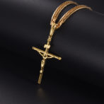 K18 18金 キリスト クロス ペンダント Lサイズ No.01