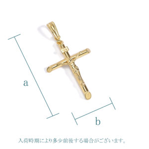 K18 18金 キリスト クロス ペンダント Mサイズ No.01