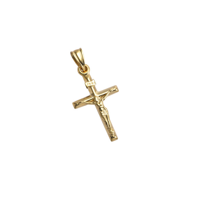 18 18金 ゴールド キリスト クロス ペンダント トップ No.01 Sサイズ