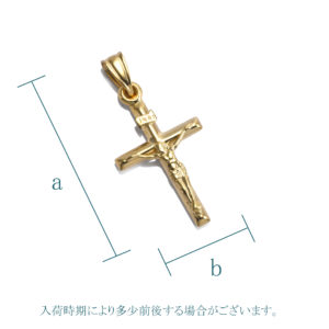 K18 18金 キリスト クロス ペンダント Sサイズ No.01