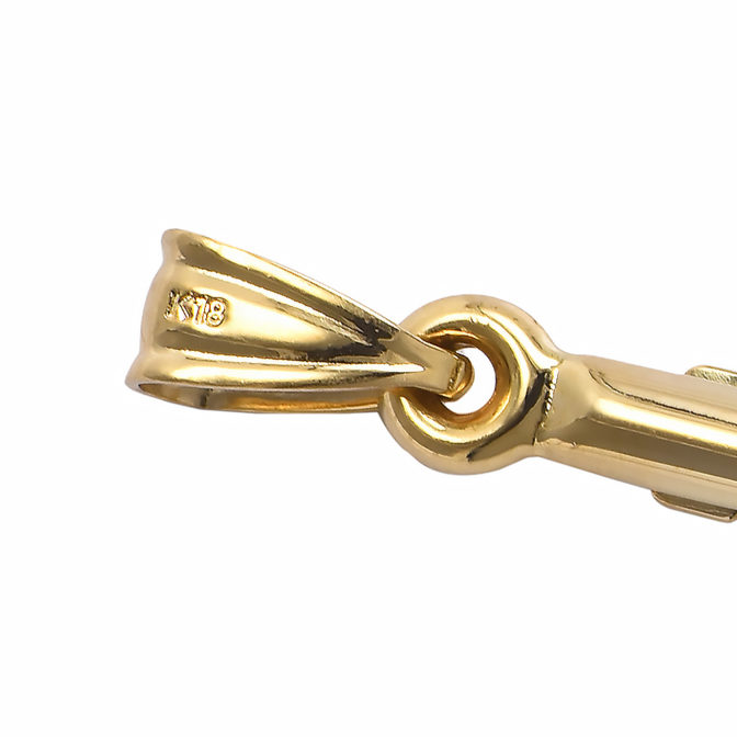 K18 18金 キリスト クロス ペンダント Sサイズ No.01